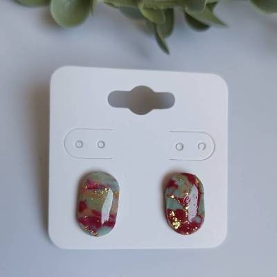 Kleine Stecker 10x17mm – Handgemachte Polymer Clay Ohrringe Unikate aus Berlin