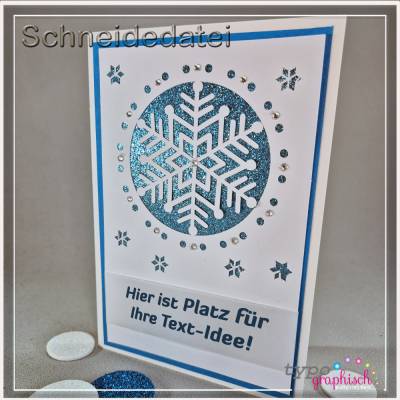 Schneeflocken-Karte SVG Schneidedatei für Plotter – DIY Weihnachtskarte für Cricut & Silhouette