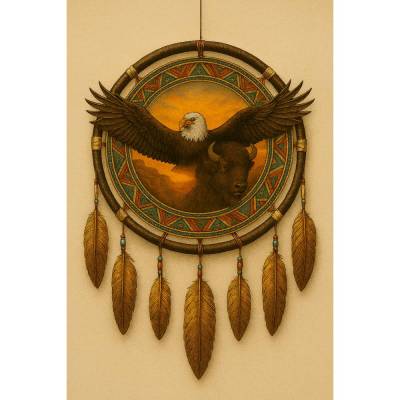 „Adlerschwingen über dem Canyon“ – Mandala mit der Kraft des Fluges (2)