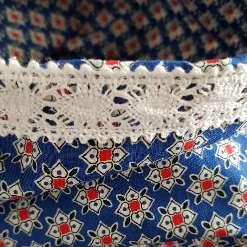 Brotkorb aus Vintage-Baumwolle – schlicht, waschbar & handgemacht Bild 3