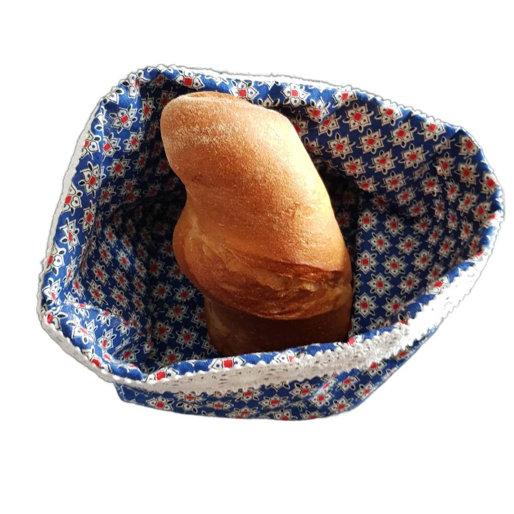 Brotkorb aus Vintage-Baumwolle – schlicht, waschbar & handgemacht Bild 4