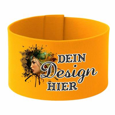Klett-Armbinde 10 cm Höhe personalisiert mit deinem Wunschmotiv, individuell bedruckt mit Text, Logo, Foto