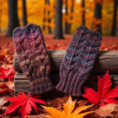 Handstulpen, gestrickte Handarbeit