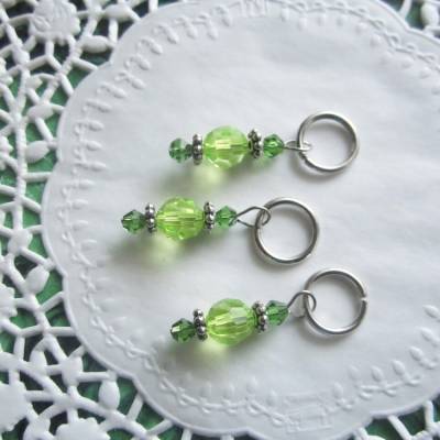Set Maschenmarkierer aus Glasperlen und einem Ring Strickzubehör