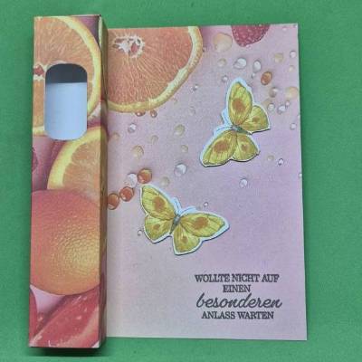 Geschenkverpackung Geburtstag / Schmetterlingsmotiv Geschenk / Geburtstagsgeschenk / Geburtstagsspruch