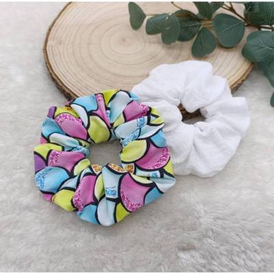 Scrunchies - Set - Haargummis * Fischschuppen * Musselin