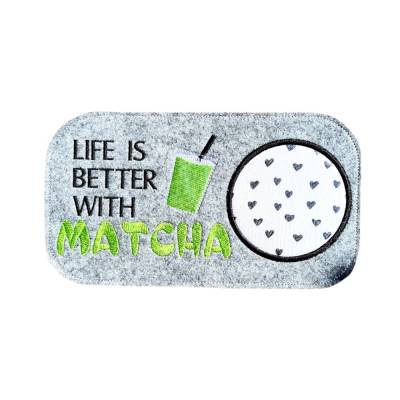 ITH Stickdatei Mug Rug Macha – Geschenkidee für Stickrahmen ab 16x26