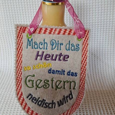 DreamEmbroid ITH Stickdatei Türschild "Mach dir ..." – Motivationssprüche als Wanddeko Bild 3