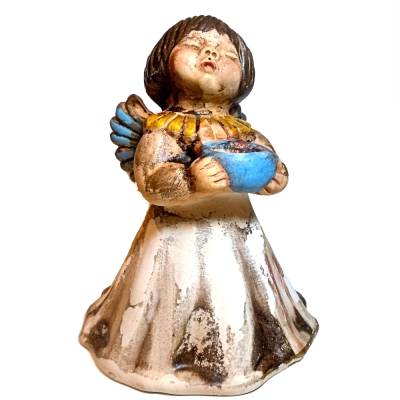 Bozener Engel beige – Vintage Weihnachtsengel Kerzenhalter Thun 16 cm