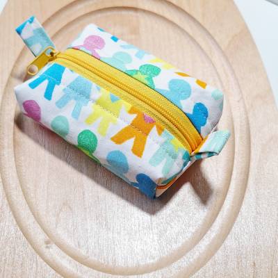 Handgemachtes Minitäschchen aus Baumwolle – Kleines Unikat als Geschenk & Kleingeldtasche