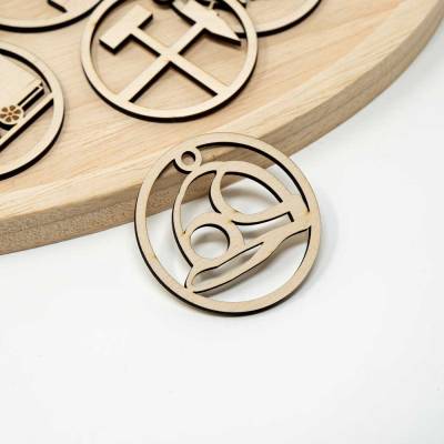 Ruhrpott Holzanhänger – Grubenhelm | Pott Anhänger | Holz Baumschmuck