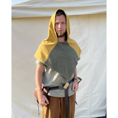 Wikinger Gugel Skjoldehamn – Kapuze aus Wolle für Mittelalter, LARP & Reenactment