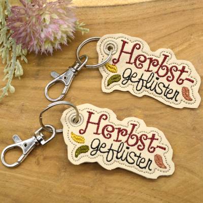 Stickdatei Herbst Schlüsselanhänger Herbstgeflüster