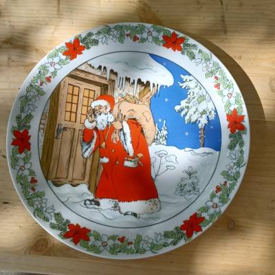 Weihnachtsteller Porzellanmanufaktur Kahla – Sammlerstück um 1980, Ø 23 cm
