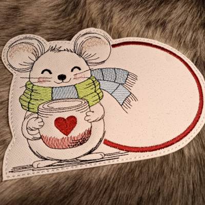 Mug Rug / Tassenuntersetzer Maus