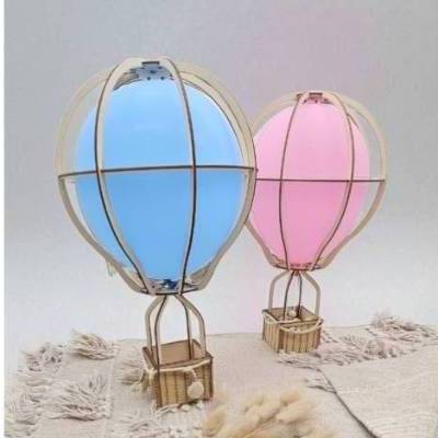 Heißluftballon aus Holz Geschenk zur Geburt DIY Bastelset Geldgeschenk Taufe Hochzeitsgeschenk  Kinderzimmerdeko