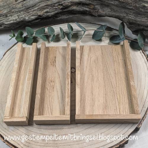 Kerzenhalter aus Klötzchen mit Boden, Holzbox für Stabkerzen, Holzrohling für Kerzen, Holz Rohlinge für Stabkerzen Gesch