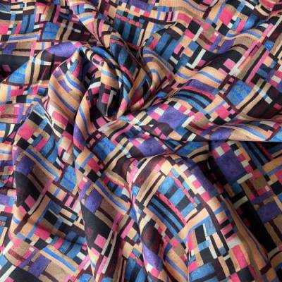 leichte Baumwolle - abstraktes Muster - Blusenstoff- 50cm