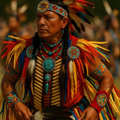 „Würde des Windes (4) – Powwow-Tanz eines Häuptlings“