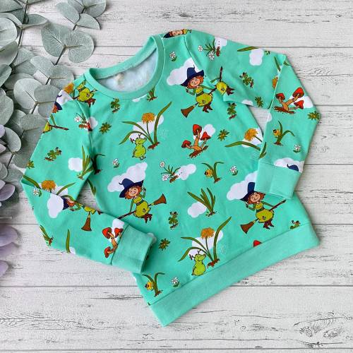 Petronellashirt Größe 110, Longsleeve Petronella Apfelmus in mintgrün
