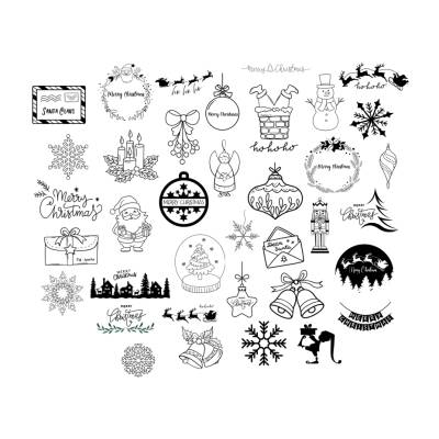 Weihnachten Christmas Winter Bundle PNG SVG Datei - Download Plotterdatei Plotter File -  Stern Schneemann Snow Snowman 