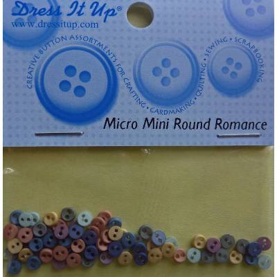 Knöpfe Dress It Up Micro Mini Round Romance