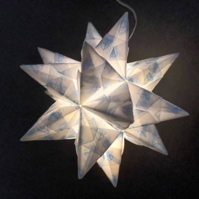 Quadratisches Transparentpapier Segelschiff blau – 300 Faltblätter für Bascetta & Bastelideen