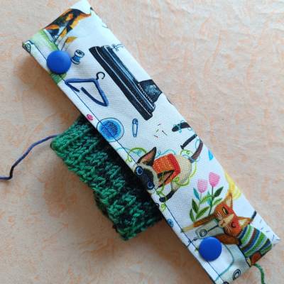 Nadelgarage, Nadelsafe, Nadelspiel Garage, obNadelspiel Safe, Nadeltasche für 15 cm lange Sockendeln,  Katzen