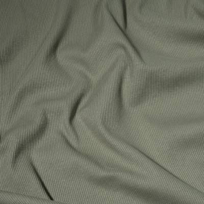 Rippenjersey Strickstoff Olivgrün Uni - Öko Tex 