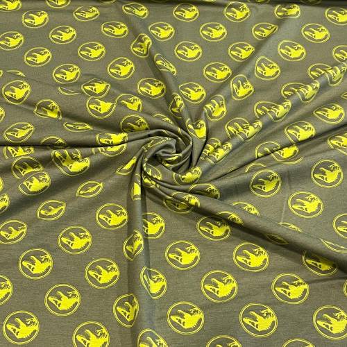 Baumwolljersey - Jurassic World - grün - Hanabi - Dinos