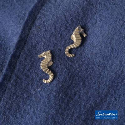 Seepferdchen Pin aus 935 Silber –  Anstecker fürs Revers