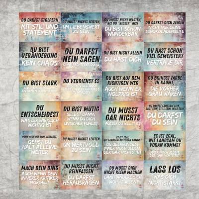 Affirmationskarten Druckdatei & Plotterdatei