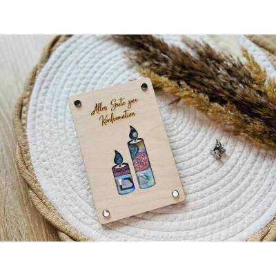 Geldgeschenk aus Holz, Wunscherfüller, Geschenkverpackung, Taufe, Konfirmation, Kommunion, personalisierbar