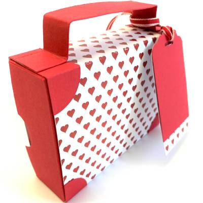 Koffer aus Karton – Handgemachte Geschenkverpackung für Urlaub, Reisegutschein oder Geldgeschenk (12x9x3,5cm)
