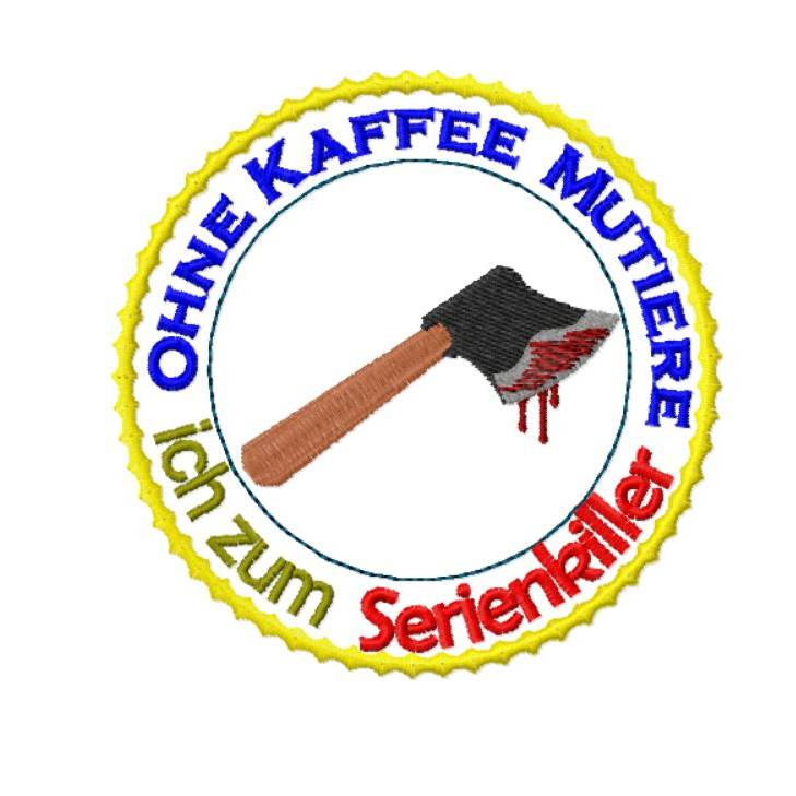 MugRug Stickdatei Serienkiller Alkohol – Wein, Bier & Sekt Untersetzer | DreamEmbroid Bild 2