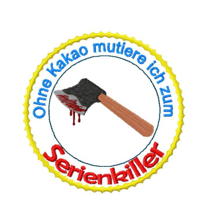MugRug Stickdatei Serienkiller Alkohol – Wein, Bier & Sekt Untersetzer | DreamEmbroid Bild 4