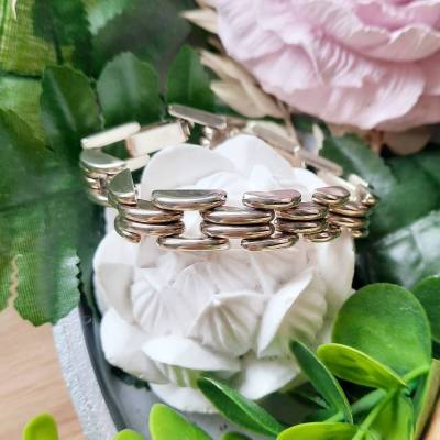 Wunderschönes altes Gliederarmband aus 835 Silber – Unisex Vintage Schmuck