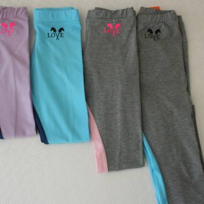Hobby Horse Reitleggings,  2 farbig mit Logo, Bio-Baumwolle,  Gr. 128-158
