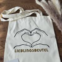 Jutebeutel „Lieblingsbeutel“ – mit Herzmotiv