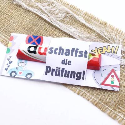 Führerscheinprüfung, Druckvorlage,Geschenkidee, Fahrschüler, zur Fahrprüfung, Motivation, du schaffst das locker