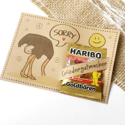 Druckvorlage Sorry, Entschuldigung, Geschenkkarte, Grußkarte, selber ausdrucken, kleines Geschenk,