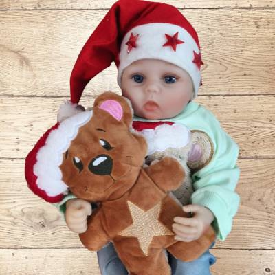 Stickdatei Weihnachten Teddy Bär In the Hoop Kissen Set – 4 Größen inkl. Anleitung, sofort verfügbar