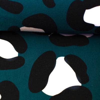 French Terry - Sandra - Leo Print Grün - Swafing - Sommersweat Leo-Look - 50cm
