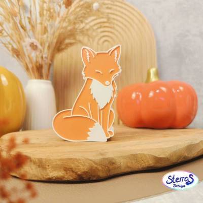 3D Druckdatei Fuchs – STL & 3MF – Herbstdeko mit LED-Teelicht/Ballonlicht – Gewerbelizenz