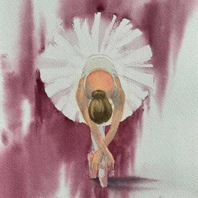 Original Aquarell "Ballerina I" |  23 × 31 cm