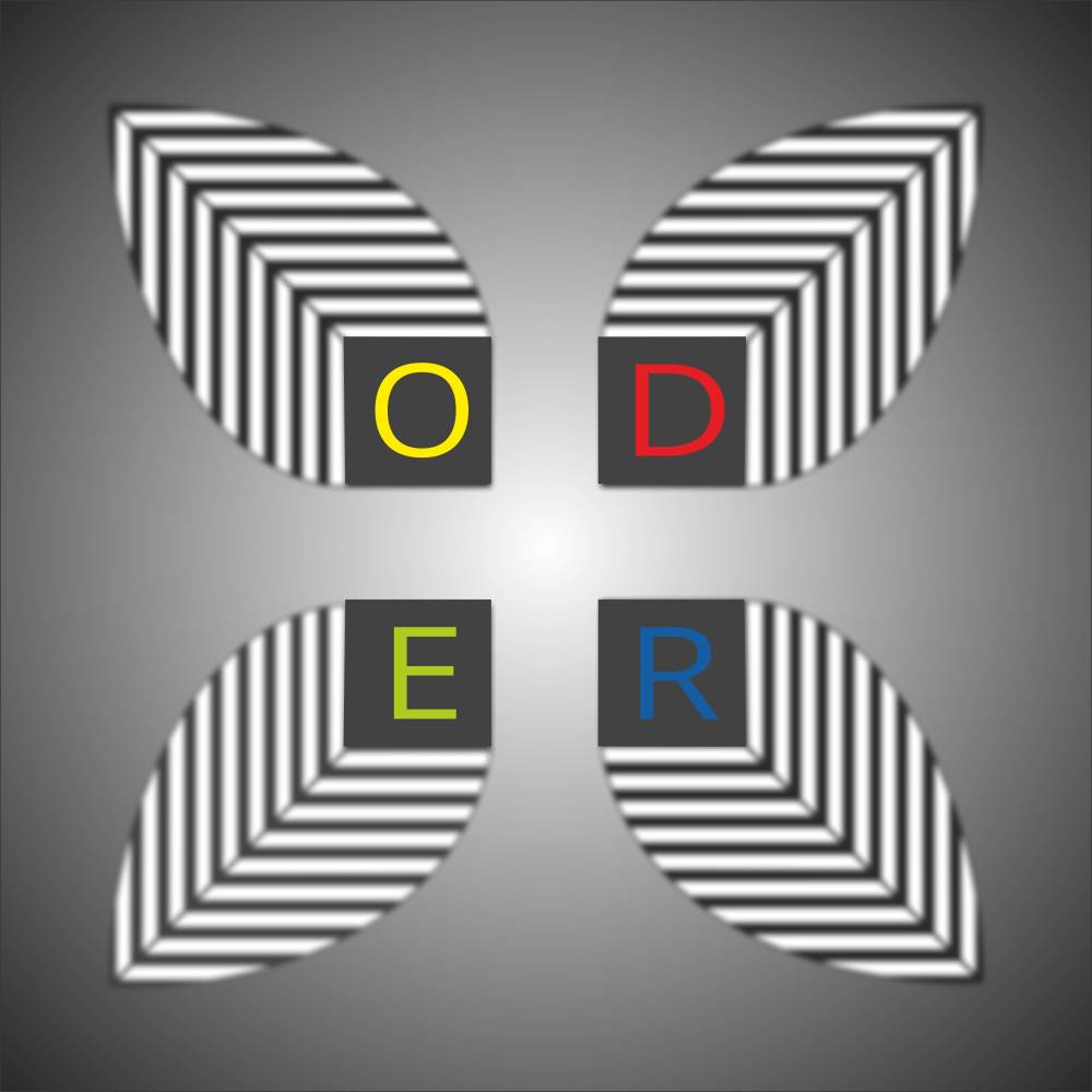 Optische Täuschung Vier Schächte mit dunkelgrauen bzw schwarzen Linien 30 x 30 cm Bild 5