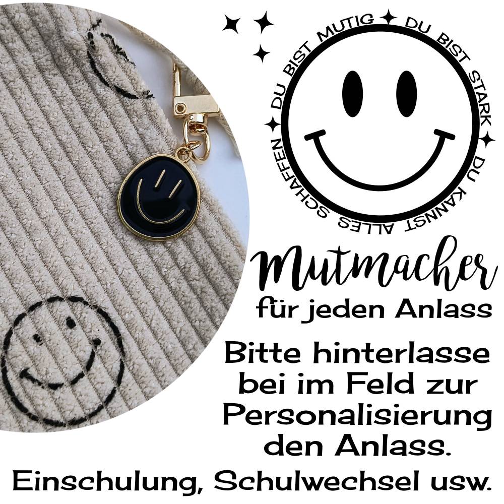 Mutmacher Karte für alle Anlässe – personalisiertes Geldgeschenk mit Smile Anhänger Schulwechsel & Einschulung Bild 10