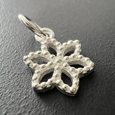 Blume Anhänger 925-Silber - Kugeln, 9 mm - T92