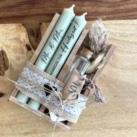 Kerzenset als stilvolles, individualisierbares Geldgeschenk zur Hochzeit – personalisierbar & hochwertig
