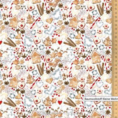 Baumwollstoff Weihnachtsbäckerei von acufactum by Kerstin Heß 